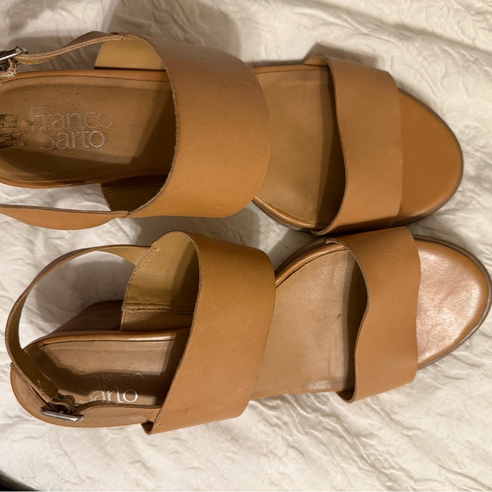 Franco Sarto Camel Brown Sandals